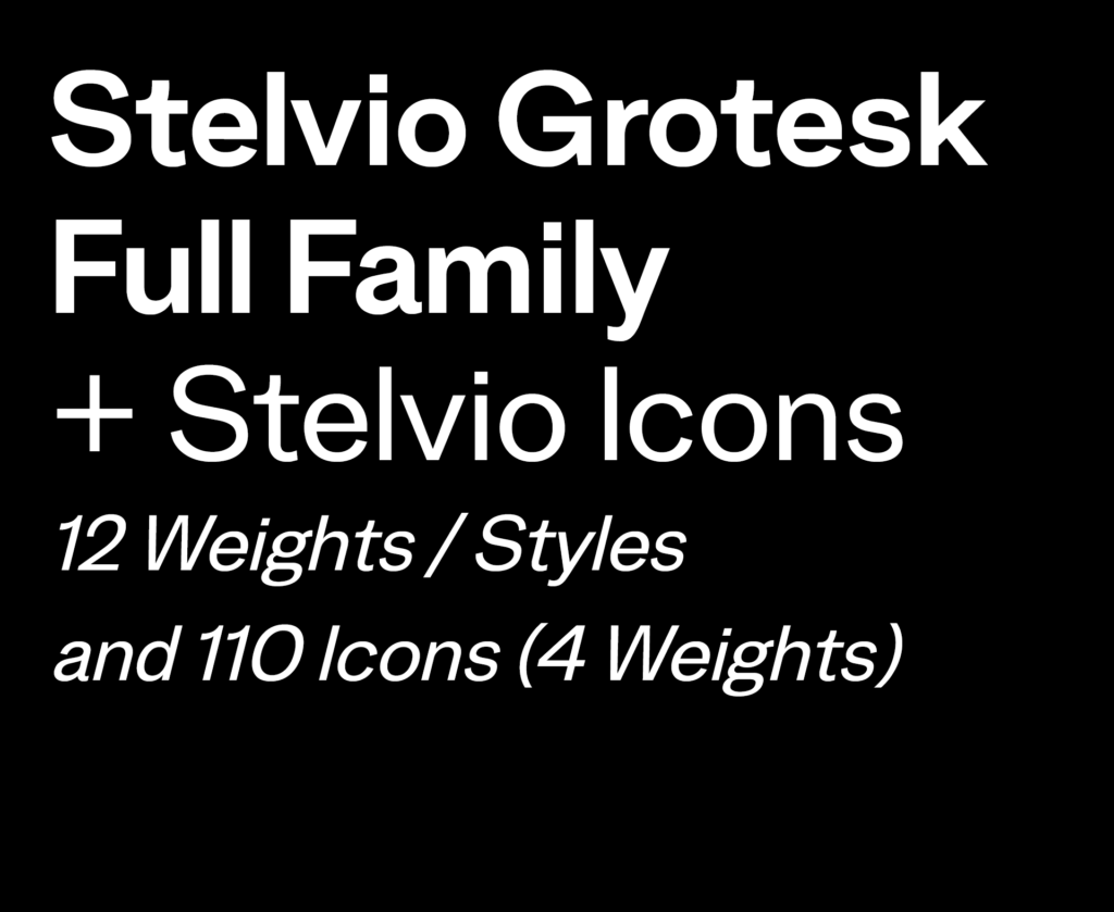 Stelvio Grotesk + Icons