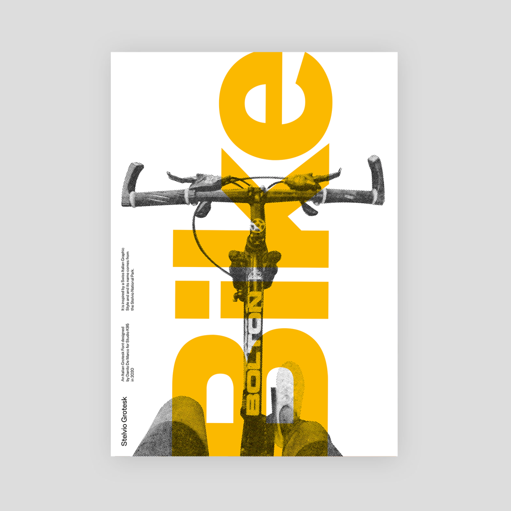 Bike - Stelvio Grotesk Promo Font poster