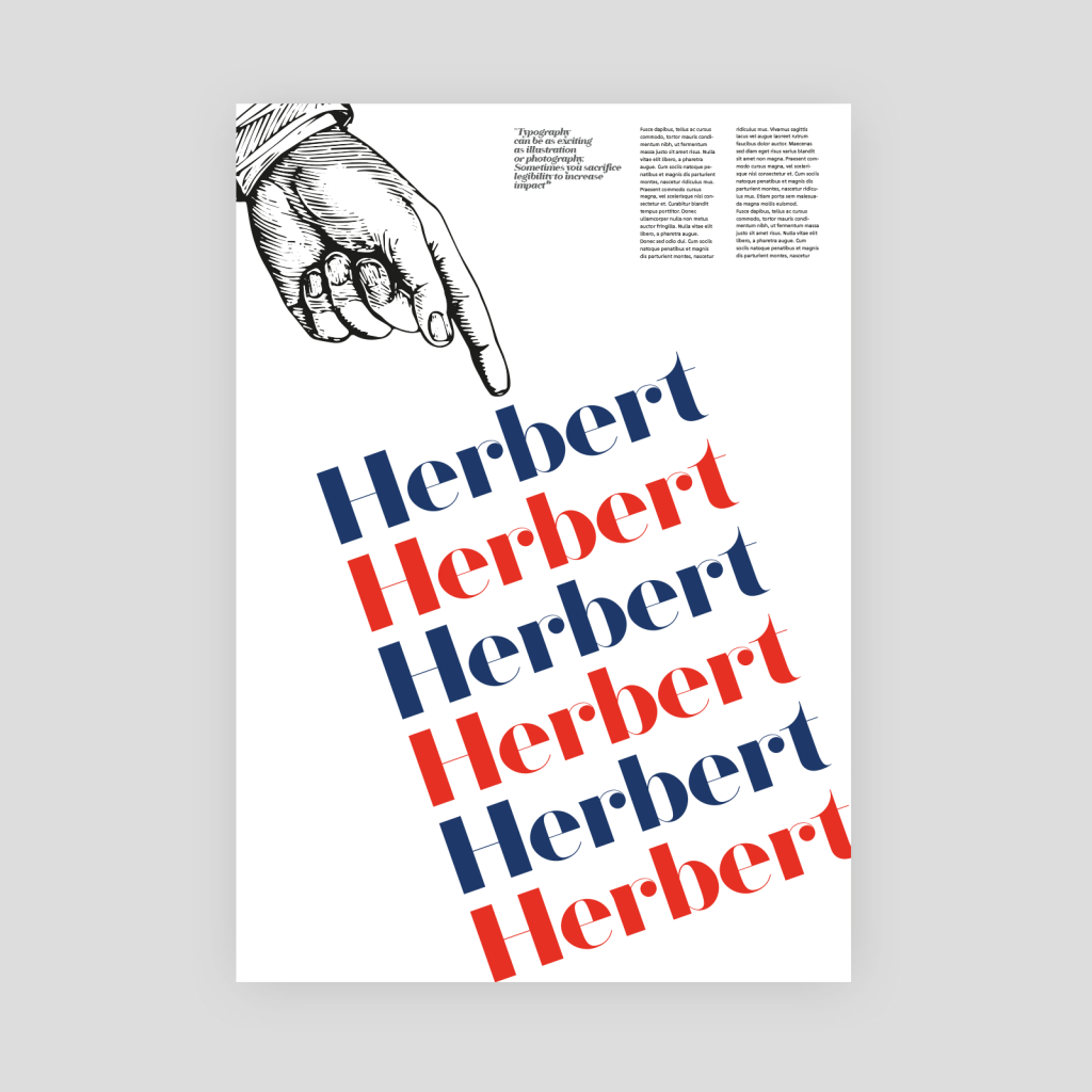 Vintage - Herbert Typeface Poster y Studio K95