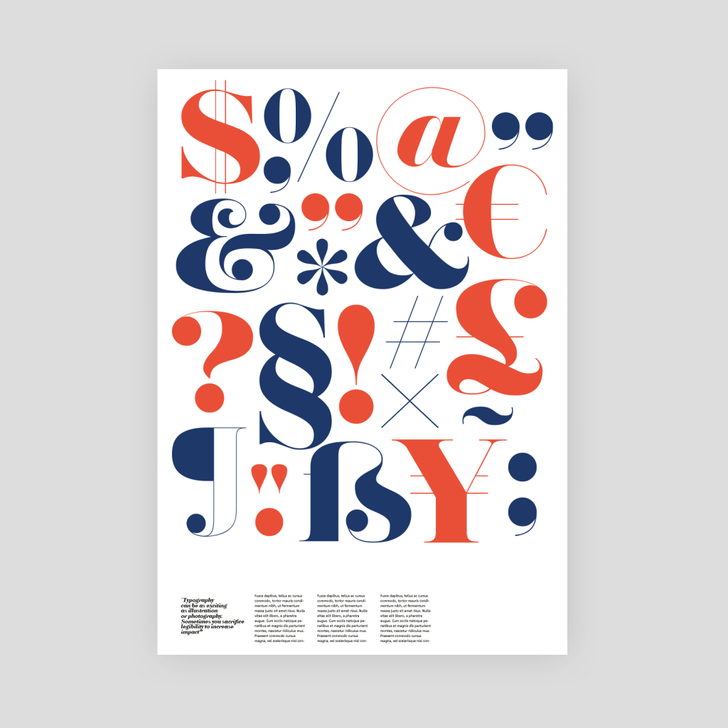Symbols - Herbert Typeface Poster y Studio K95